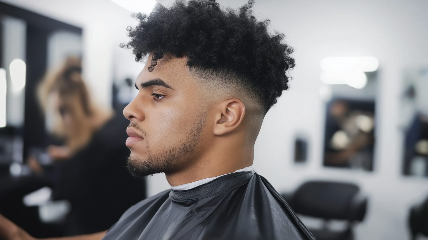 Curly Top Fade